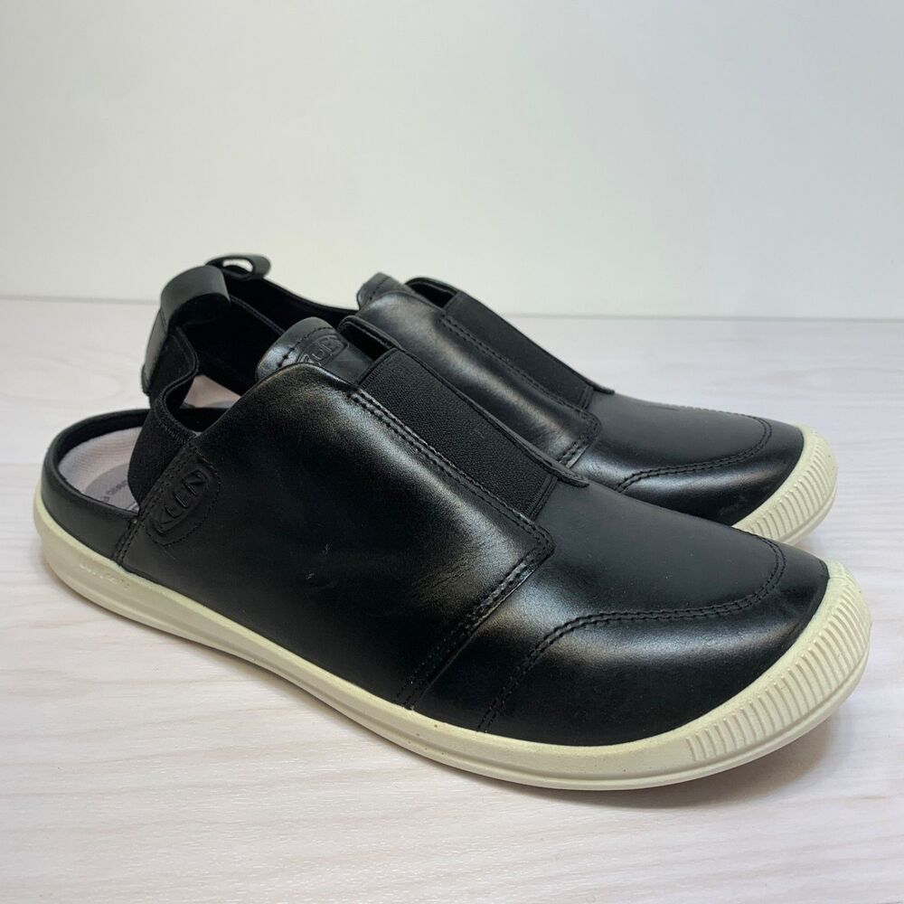 KEEN Lorelai II Womens 7.5  Black‎ Leather Comfort Slip-On Casual Walking Shoes
